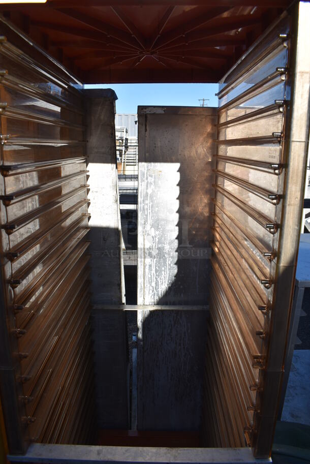 Metal and Poly Commercial Pan Transport Rack on Commercial Casters. 21x29x68 - Image 4 of 5