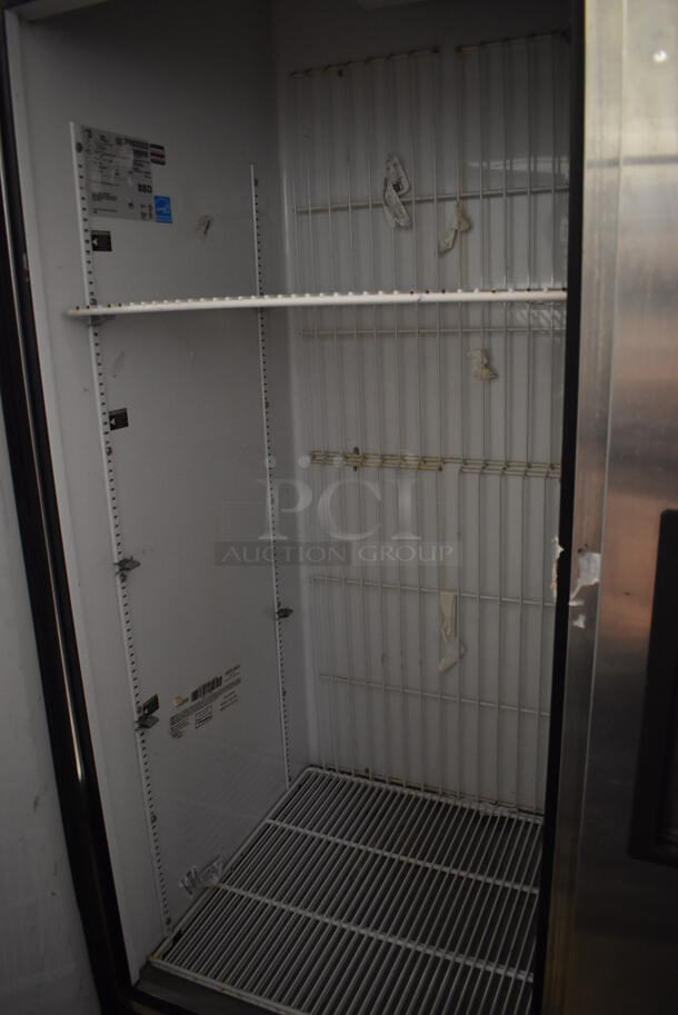 2013 True T-49F ENERGY STAR Stainless Steel Commercial 2 Door Reach In Freezer w/ Poly Coated Racks on Commercial Casters. 115 Volts, 1 Phase. 54x30x83. Tested and Working! - Image 4 of 7