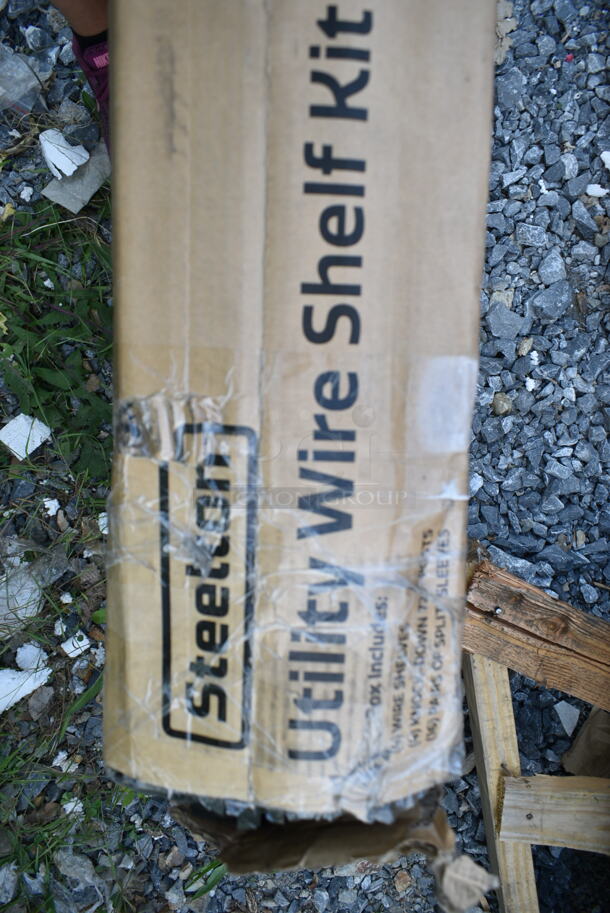 BRAND NEW SCRATCH AND DENT! Steelton 465B1860KE4 Utility Wire Shelf Kit. May Be Missing Pieces. - Image 3 of 4