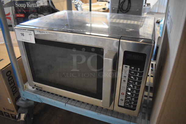 2019 Amana RCS10TS Stainless Steel Commercial Countertop Microwave Oven. 120 Volts, 1 Phase. 22x18x14 - Image 2 of 6