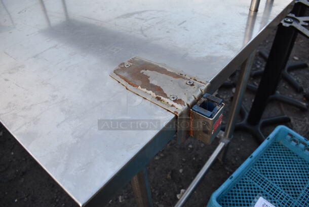 Stainless Steel Commercial Table w/ Over Shelf and Commercial Can Opener Mount. 60x36x53 - Image 3 of 4