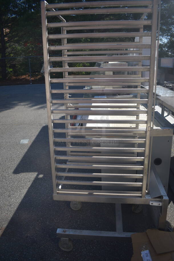 Commercial Stainless Steel Sheet Pan Rack On Commercial Casters.  - Image 3 of 4