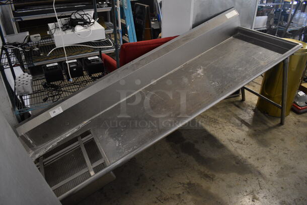 Stainless Steel Commercial Right Side Dirty Side Dishwasher Table. 96x30x46