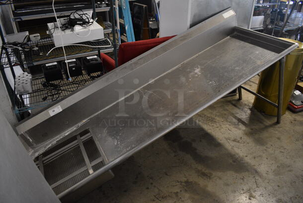 Stainless Steel Commercial Right Side Dirty Side Dishwasher Table. 96x30x46 - Image 1 of 3