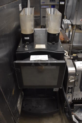 Franke FCS4026 Metal Commercial Countertop Automatic Espresso Machine w/ 2 Hoppers. Missing Lids and Drip Tray. 200-240 Volts, 1 Phase. 12x21x32