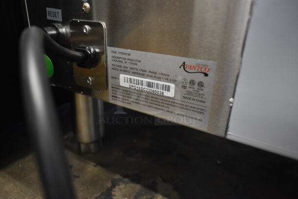 BRAND NEW SCRATCH AND DENT! Avantco 177DPO18S Stainless Steel Commercial Countertop Electric Powered Single Deck Pizza Oven w/ Cooking Stone. 120 Volts, 1 Phase. Tested and Working! - Image 4 of 4
