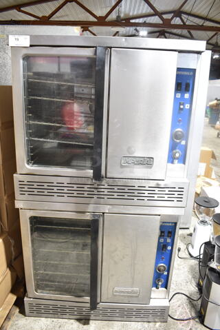 2 Imperial Stainless Steel Commercial Natural Gas Powered Full Size Convection Oven w/ View Through Door, Solid Door, Metal Oven Racks and Thermostatic Controls. 2 Times Your Bid! 