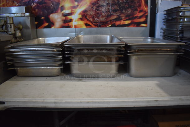 ALL ONE MONEY! Lot of 18 Various Stainless Steel Full Size Drop In Bins. 1/1x2.5, 1/1x4, 1/1x6 - Image 3 of 8