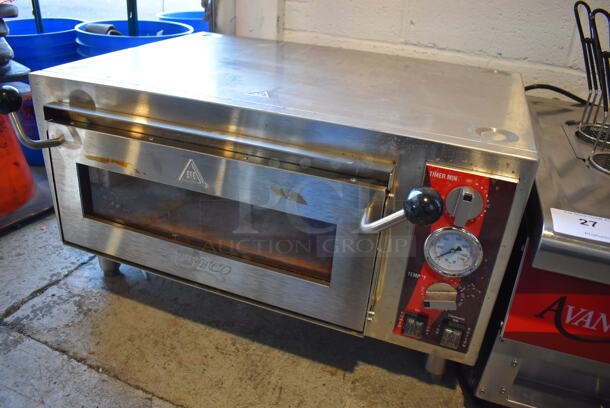 Avantco 177DPO18S Stainless Steel Commercial Countertop Electric Powered Single Deck Pizza Oven w/ Cooking Stone. 120 Volts, 1 Phase. 28x23x16 - Image 6 of 7