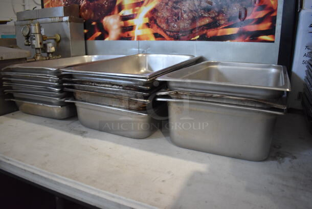 ALL ONE MONEY! Lot of 18 Various Stainless Steel Full Size Drop In Bins. 1/1x2.5, 1/1x4, 1/1x6 - Image 5 of 8