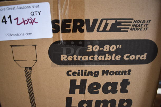 2 BRAND NEW IN BOX! Servit 423HLR45BK Ceiling Mount Heat Lamps. 2 Times Your Bid! - Image 3 of 3