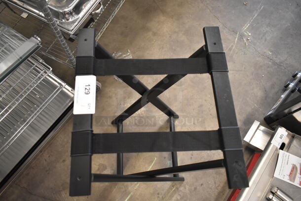 BRAND NEW SCRATCH AND DENT! Wood Pattern Serving Tray Stands.  - Image 3 of 4