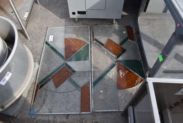 2 Stained Glass Pieces. See Pictures for Cracks. 2 Times Your Bid - Image 1 of 5