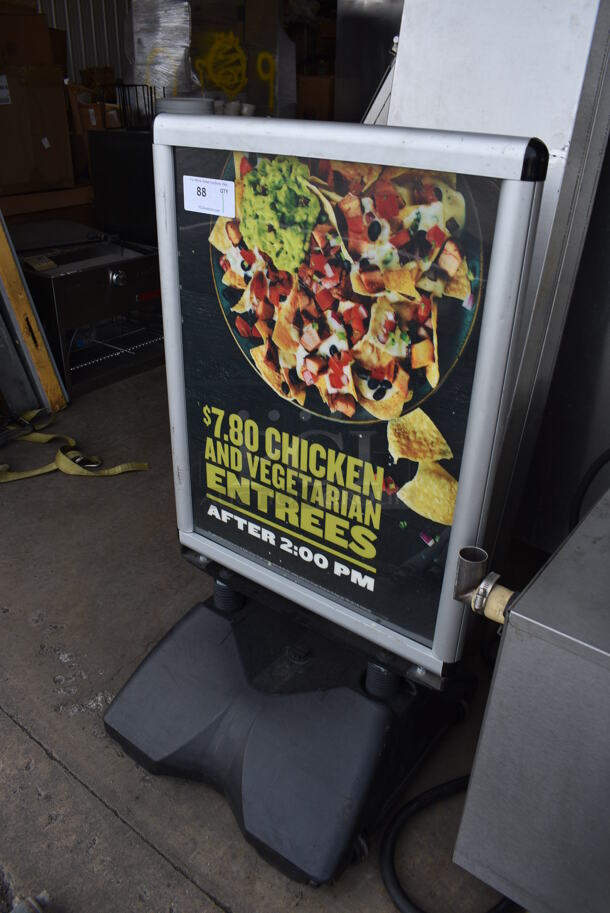 Poly Floor Style Sidewalk Sign. 24x22x43 - Image 3 of 4