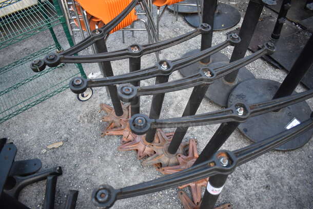 6 Black Metal Straight Leg Table Bases. 28x11x28. 6 Times Your Bid! - Image 3 of 3
