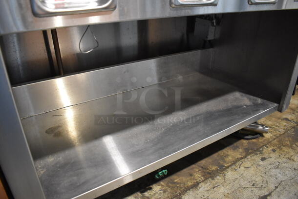 APW Wyott Stainless Steel Commercial 3 Bay Steam Table w/ Sneeze Guard and Under Shelf. 208/240 Volts, 1 Phase. 48x30x50 - Image 5 of 10