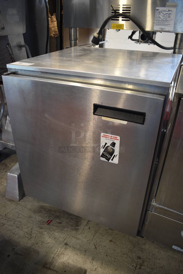 Delfield Model 406CA Stainless Steel Commercial Single Door Undercounter Cooler on Commercial Casters. 115 Volts, 1 Phase. 27x28x32. Tested and Powers On But Does Not Get Cold - Image 2 of 5