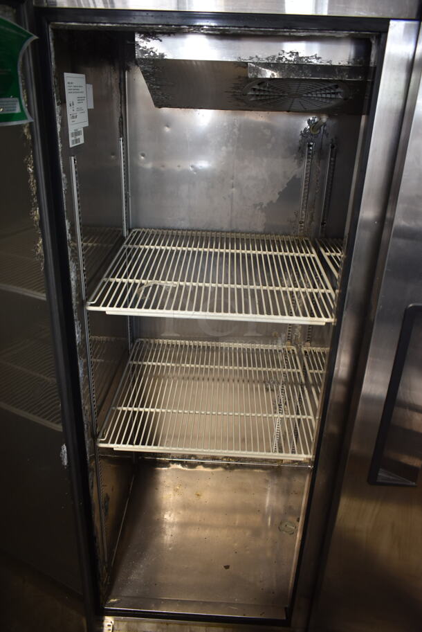 Turbo Air M3F47-2 Stainless Steel Commercial 2 Door Reach In Freezer w/ Poly Coated Racks and Commercial Casters. 115 Volts, 1 Phase. Tested and Powers On But Does Not Get Cold - Image 4 of 6