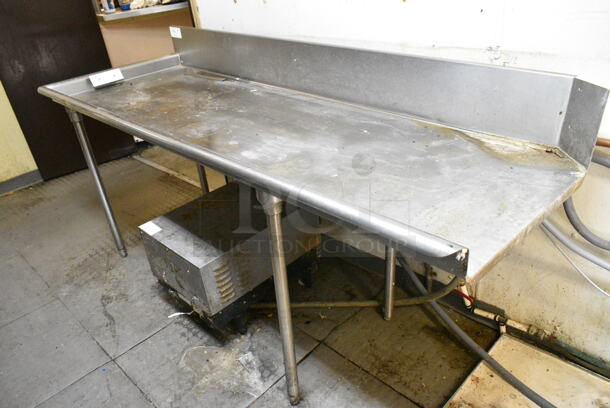 Stainless Steel Commercial Left Side Dishwasher Table. Does Not Include Booster Heater. BUYER MUST REMOVE: Bring Tools and Manpower Needed To Remove This Item.  (kitchen) - Image 1 of 4