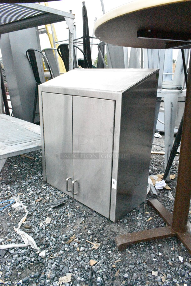 Stainless Steel 2 Door Cabinet.  - Image 2 of 3
