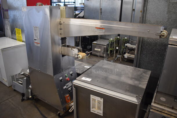 Adamatic RK2100 Stainless Steel Commercial Floor Style Electric Powered Bagel Dough Divider Former on Commercial Casters. 208 Volts, 3 Phase. 9x23x61 - Image 2 of 8