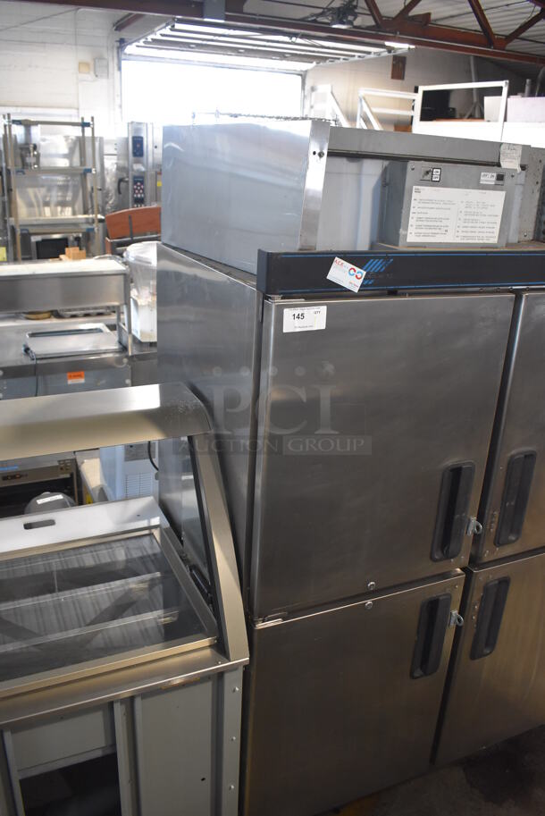 Hoshizaki RH2-SSB-HD Stainless Steel Commercial 4 Half Size Door Reach In Cooler. 115 Volts, 1 Phase. Tested and Working! - Image 2 of 9