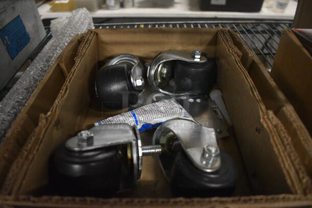 ALL ONE MONEY! Lot of 4 Commercial Casters! 3.5x2.5x4
