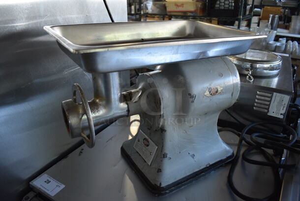 Hobart 4312 Metal Commercial Countertop Meat Grinder. 110 Volts, 1 Phase. 13x24x19. Tested and Does Not Power On