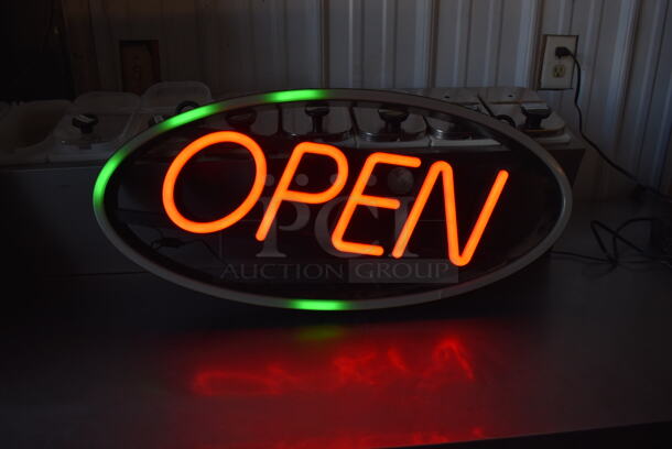 BRAND NEW IN BOX! Light Up Open Sign. 27x3x12.5 - Image 1 of 7