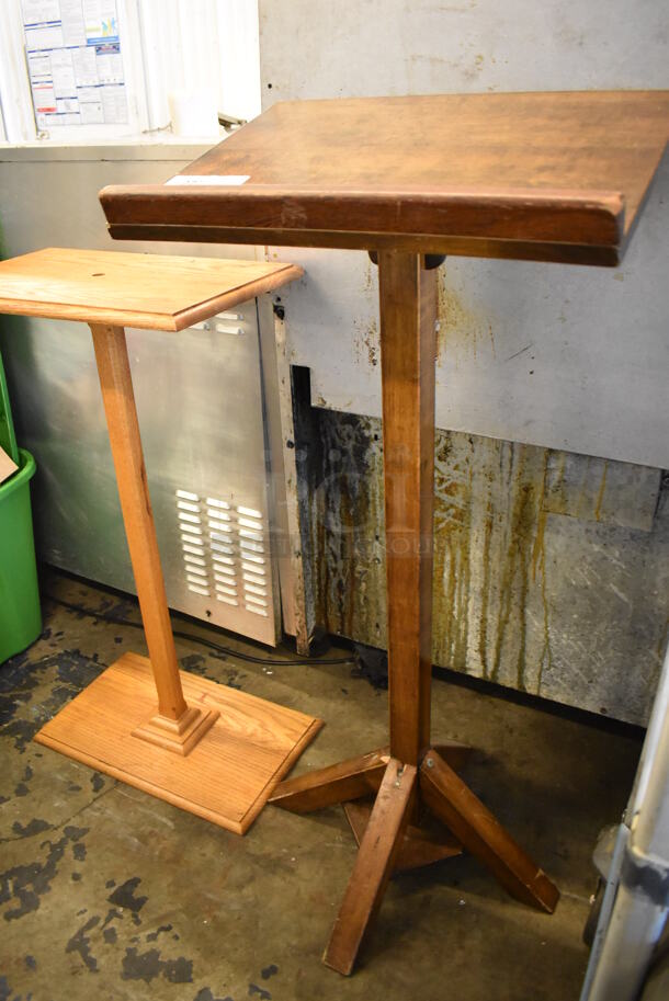 ALL ONE MONEY! Lot of 3 Various Wooden Podiums. Includes 22x22x45.5 - Image 7 of 11