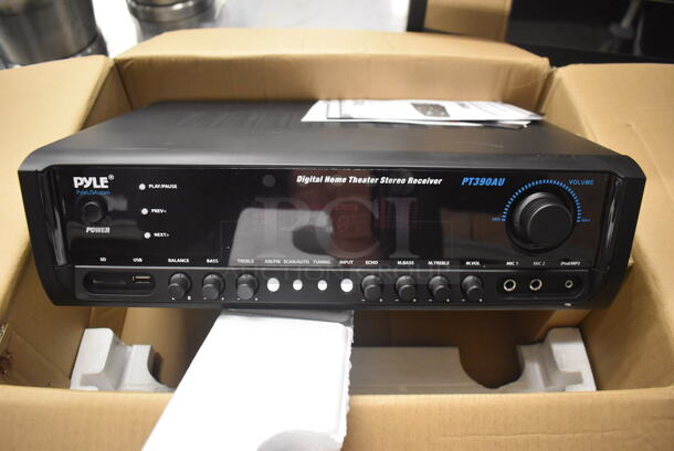 2 BRAND NEW IN BOX! Pyle PT390AU Digital Home Theater Stereo Receiver. 17x12x5. 2 Times Your Bid!