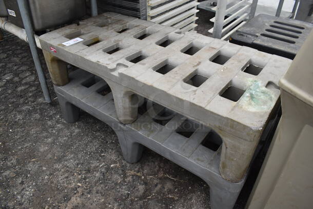 2 Metro Gray Poly Dunnage Racks. 48x22x12. 2 Times Your Bid!