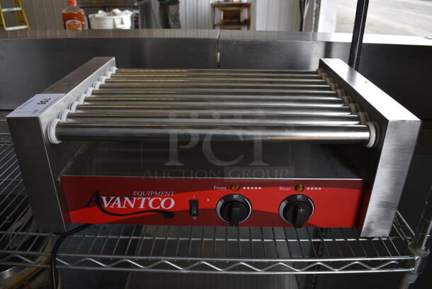 Avantco Model 177RG1824 Stainless Steel Commercial Countertop Hot Dog Roller. 120 Volts, 1 Phase. 23x15x8.5. Tested and Working!