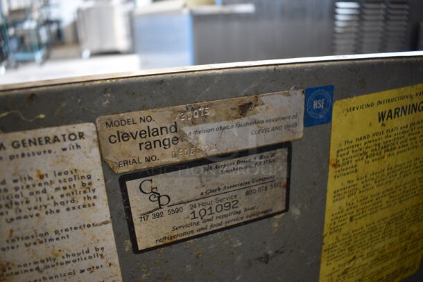 Cleveland Convection Stainless Steel Commercial Electric Powered Double Deck Steam Cabinet w/ Model TDC/2-20 Tilting Kettle. 208 Volts, 3 Phase. 42x35x62 - Image 9 of 9