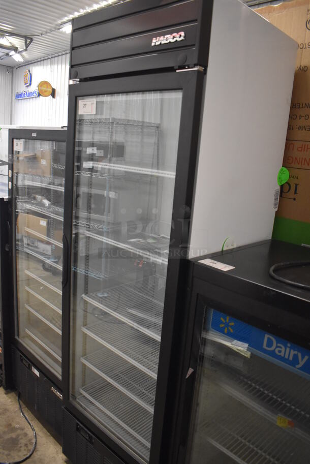 Habco SE18 Metal Commercial Single Door Reach In Cooler Merchandiser w/ Poly Coated Racks. 115 Volts, 1 Phase. 24x24x78. Tested and Working! - Image 2 of 4