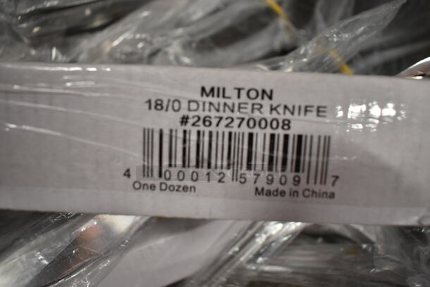 ALL ONE MONEY! Lot of BRAND NEW SCRATCH AND DENT! Items Including Cambro PSB23176 40.7 Qt. Pebbled Serving/Salad Bowl, Choice Milton 8 7/8" Stainless Steel Medium Weight Dinner Knife - 12/Case - Image 5 of 8