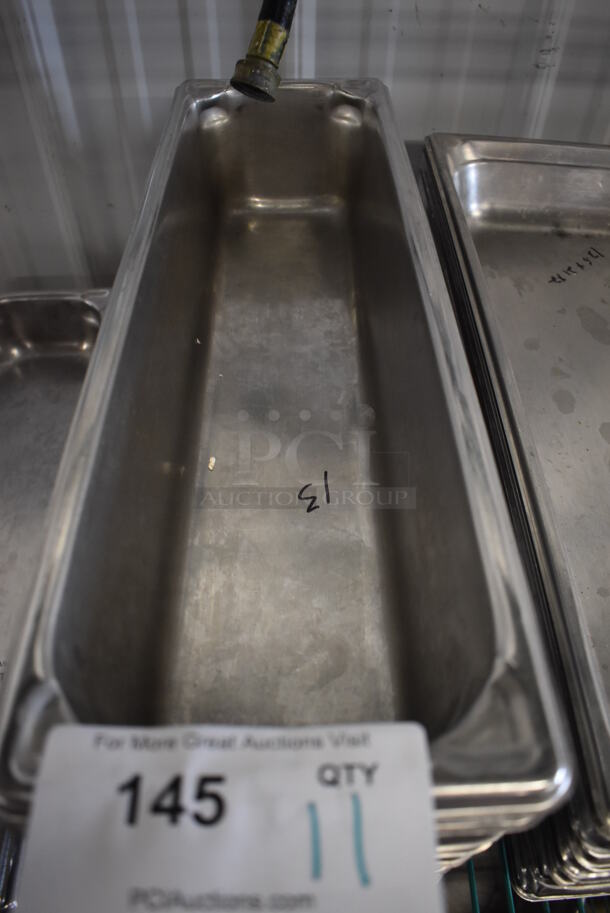11 Stainless Steel Half Size Long Drop In Bins. 1/2Lx4. 11 Times Your Bid! - Image 3 of 3