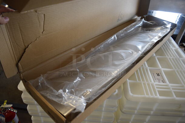 BRAND NEW IN BOX! Stainless Steel Wall Mount Floating Shelf.  - Image 1 of 3