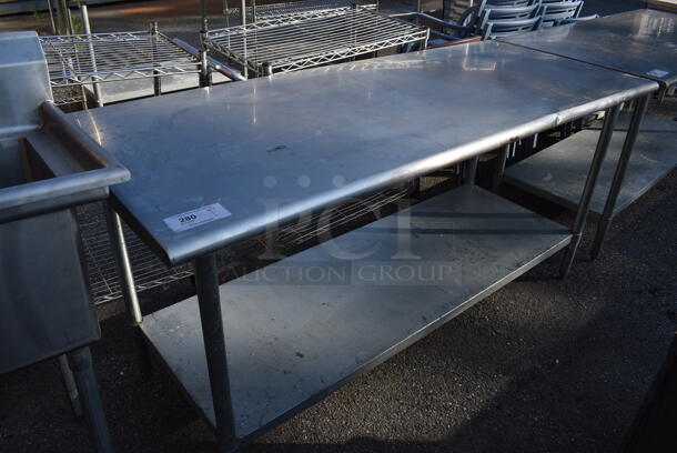 Stainless Steel Commercial Table w/ Metal Under Shelf. 72x30x35