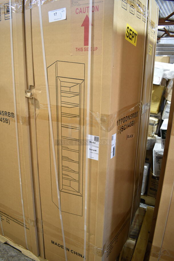 BRAND NEW IN BOX! Galaxy 177GDN5RBB Metal Commercial Single Door Reach In Cooler Merchandiser w/ Poly Coated Racks and LED Lighting. 110-120 Volts, 1 Phase. - Image 2 of 3