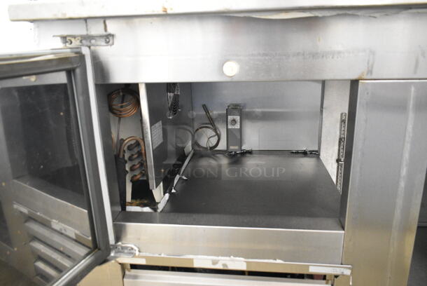 Cooltech CUSTOM48LB Stainless Steel Commercial 2 Door Undercounter Cooler on Commercial Casters. 115 Volts, 1 Phase. Tested and Powers On But Does Not Get Cold
 - Image 3 of 4