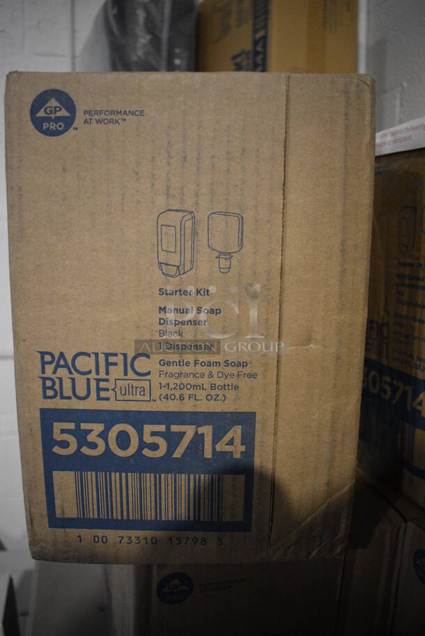 4 BRAND NEW IN BOX! Georgia Pacific Poly Pacific Blue Wall Mount Soap Dispenser w/ Bottle of Gentle Foam Soap. 5x5x11. 4 Times Your Bid! - Image 6 of 6