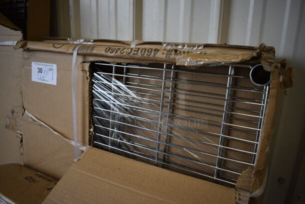 ALL ONE MONEY! Lot of 4 BRAND NEW IN BOX! Regency Chrome Finish Wire Shelves. 60x24x1.5 - Image 1 of 3