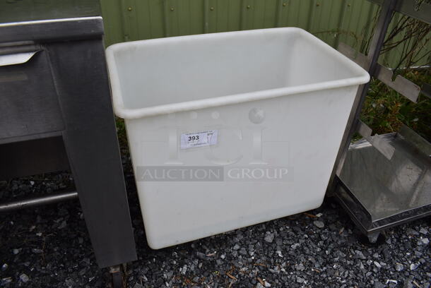 White Poly Ingredient Bin on Commercial Casters. 39x18.5x27 - Image 4 of 6