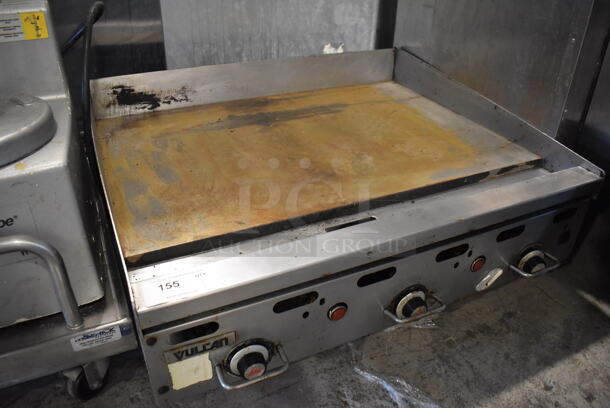 Vulcan Stainless Steel Commercial Countertop Natural Gas Powered Flat Top Griddle w/ Thermostatic Controls. 36x32x16 - Image 3 of 5
