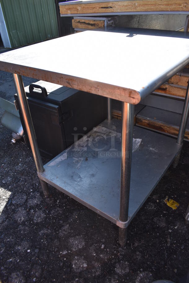 Stainless Steel Table w/ Metal Under Shelf. 36x30x36 - Image 3 of 3