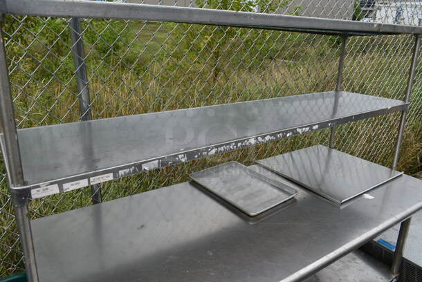 Stainless Steel Table w/ 2 Tier Over Shelf and Under Shelf. - Image 5 of 6