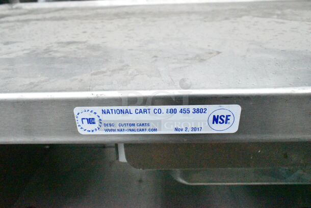 National Cart Co Stainless Steel Portable Table w/ Under Shelf and Drawer on Commercial Casters.  - Image 6 of 6