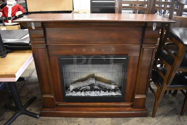 Wooden Electric Fireplace. 54.5x16.5x43.5