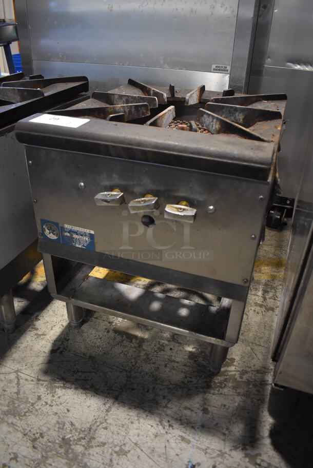 Sang Kung SKCO-1 Stainless Steel Commercial Countertop Natural Gas Powered Single Burner Stock Pot Range. 18x22x23 - Image 2 of 6